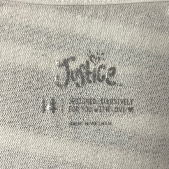 Justice Girls' short sleeve Tee, 14, raised colorful cupcake 'beads'  good cond. - Picture 2 of 6